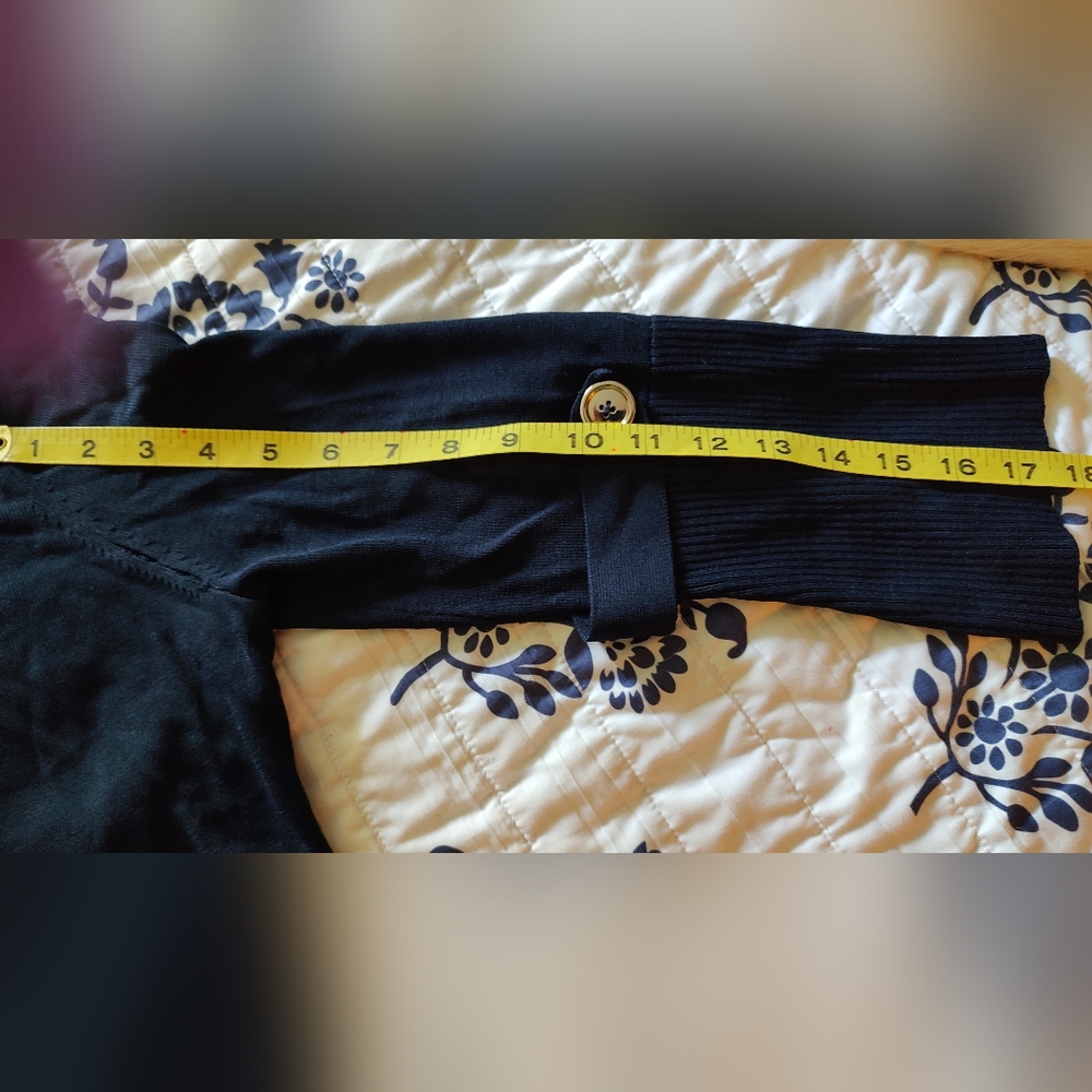 Anne Klein deep navy blue top L - Picture 6 of 9